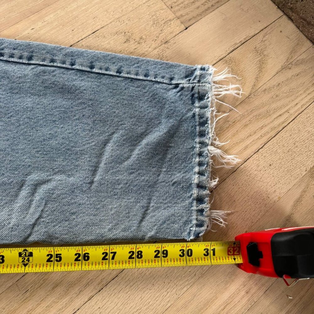Underground Industrial Wear Vintage 90s Distressed Faded Blue Men's 26x31 Jeans - Picture 7 of 10